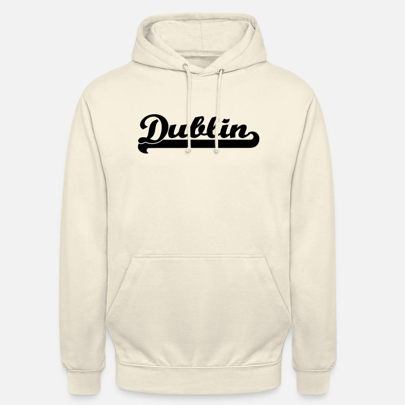 écrit dublin - Sweat-shirt à capuche unisexe - vanille