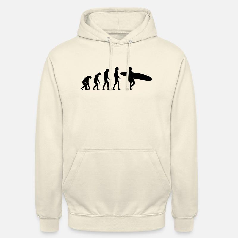 surfer evolution - Sweat-shirt à capuche unisexe - vanille