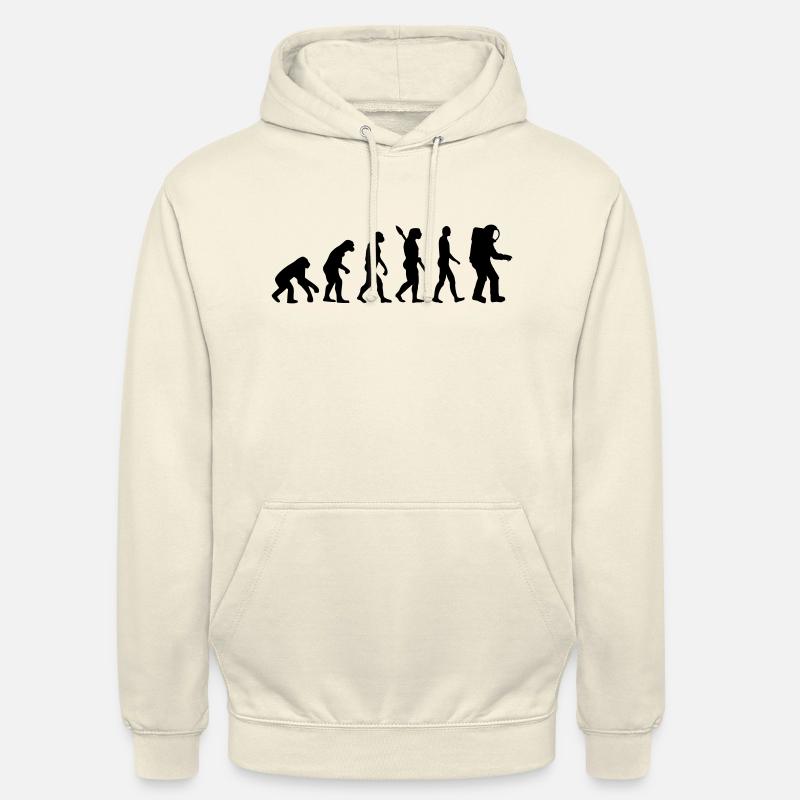 Evolution Astronaute - Sweat-shirt à capuche unisexe - vanille