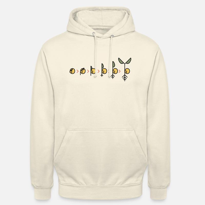 Pois - germination et croissance - Sweat-shirt à capuche unisexe - vanille