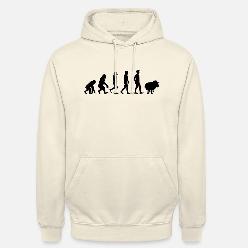 evolution mouton cadeau anti-système complotiste - Sweat-shirt à capuche unisexe - vanille
