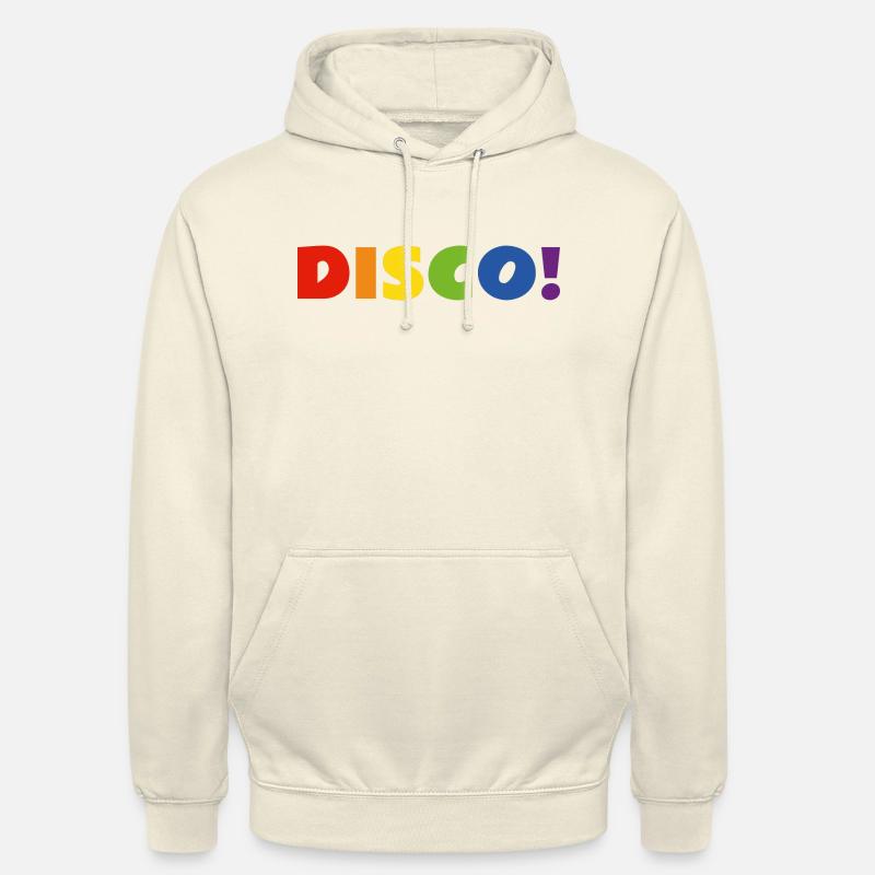 DISCO Regenbogen Text - Unisex Hoodie - Vanille-Milchshake
