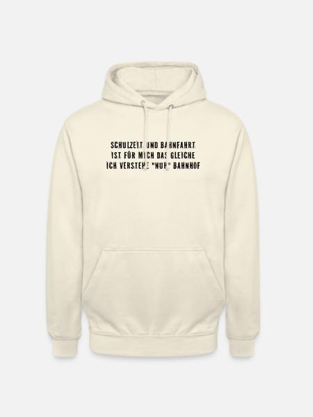 Schulzeit und Bahnfahrt - Unisex Hoodie - Vanille-Milchshake