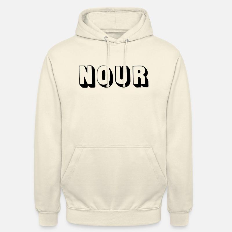 Nom - Nour - Sweat-shirt à capuche unisexe - vanille
