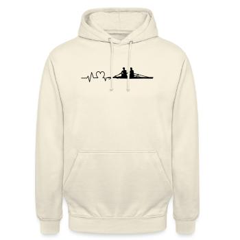 Rowing Heartbeat Double Sculls - Unisex Hoodie - vanilla - Front - Alina (178cm) & Michal (187cm)