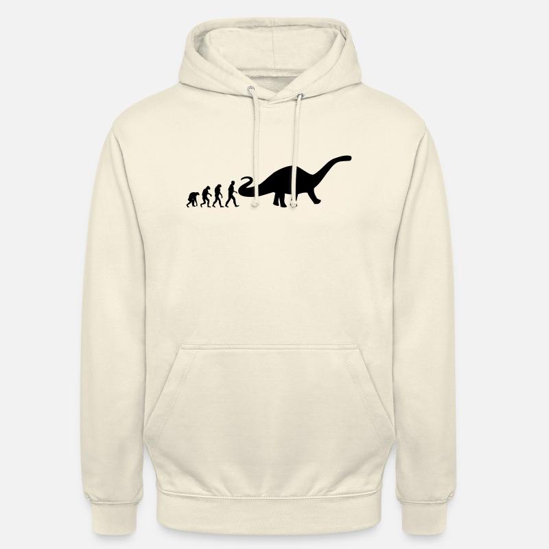 dino evolution - Sweat-shirt à capuche unisexe - vanille