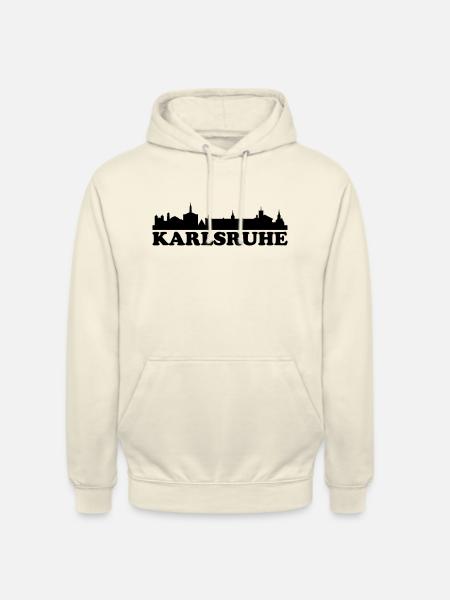 Skyline Karlsruhe Text - Unisex Hoodie - Vanille-Milchshake