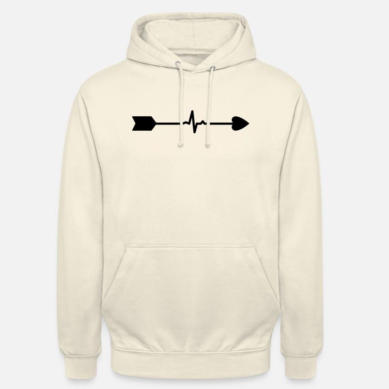 Flèche avec coeur - Sweat-shirt à capuche unisexe - vanille