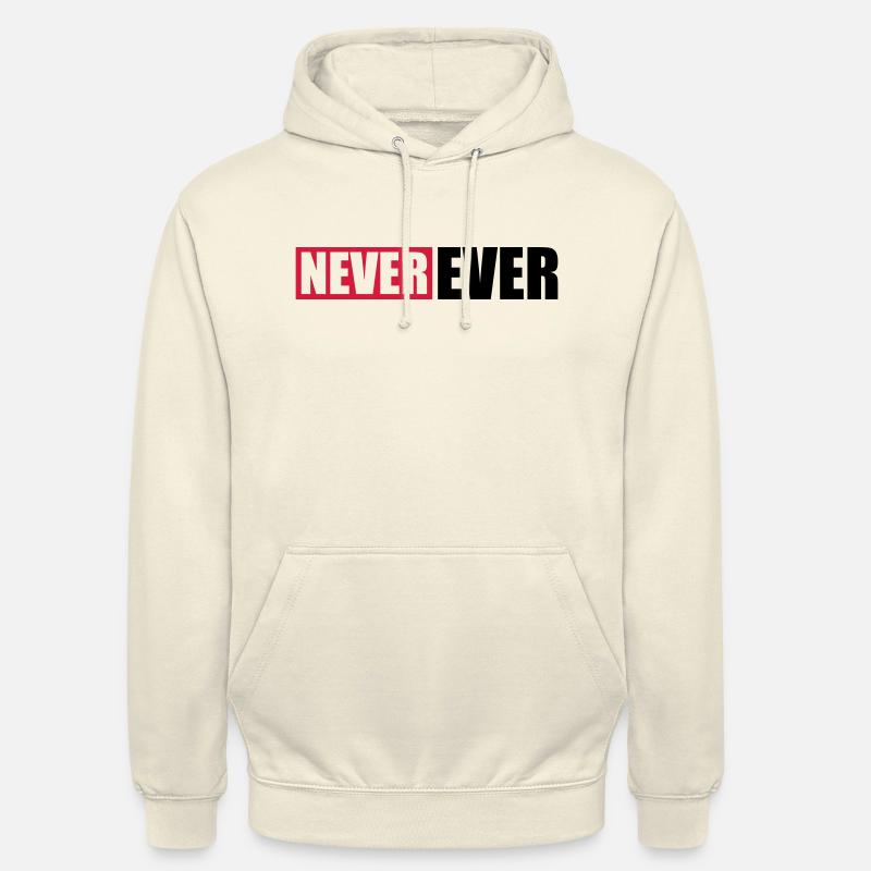 Balken Never Ever - Unisex Hoodie - Vanille-Milchshake