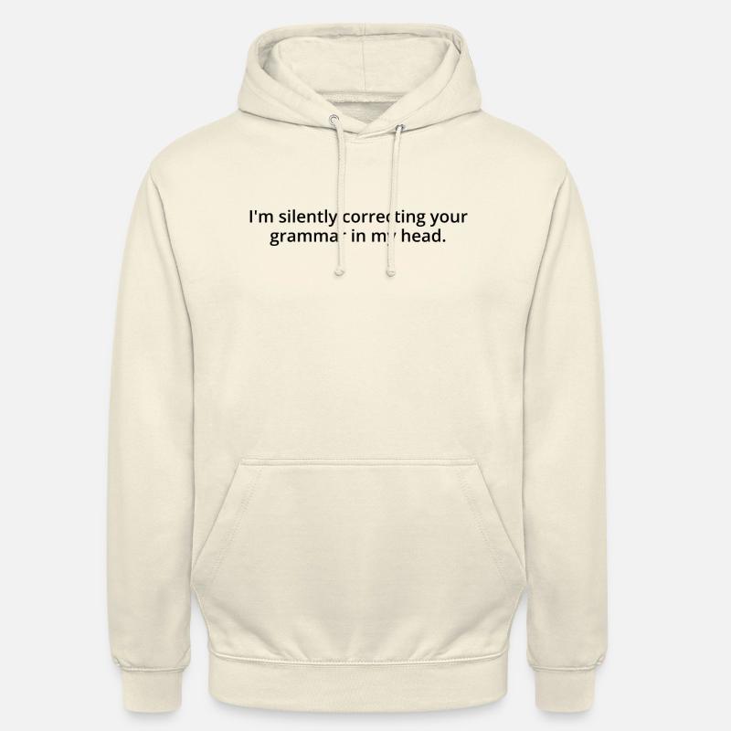 Grammer, schwarzer Text - Unisex Hoodie - Vanille-Milchshake