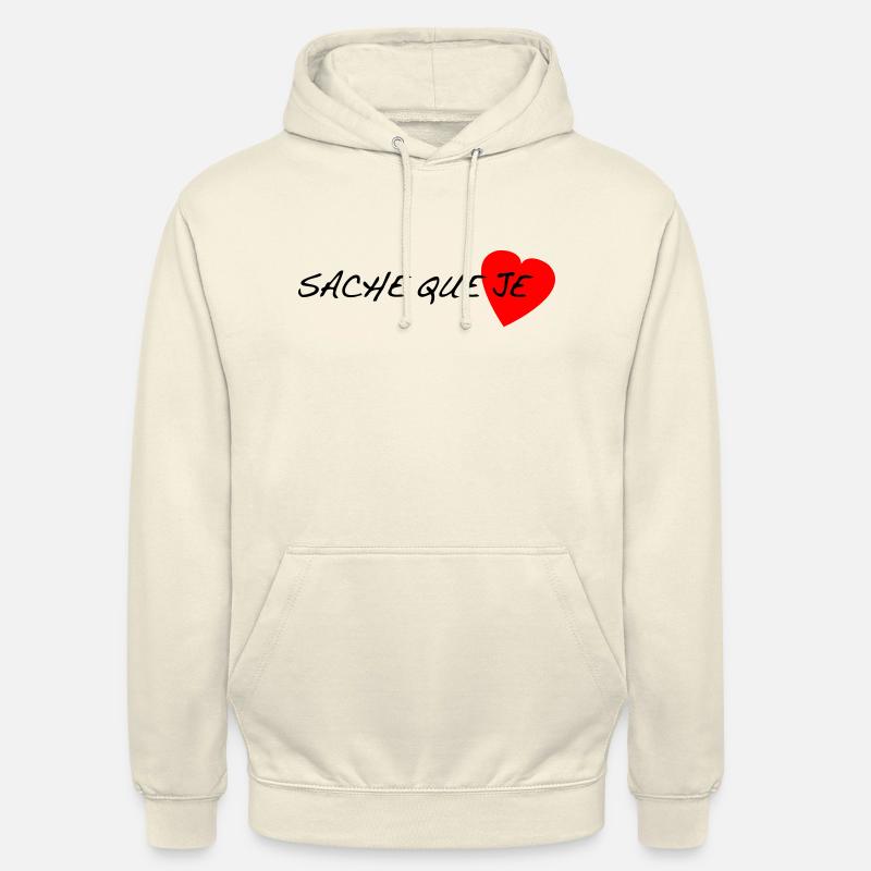 sache_que_je - Sweat-shirt à capuche unisexe - vanille