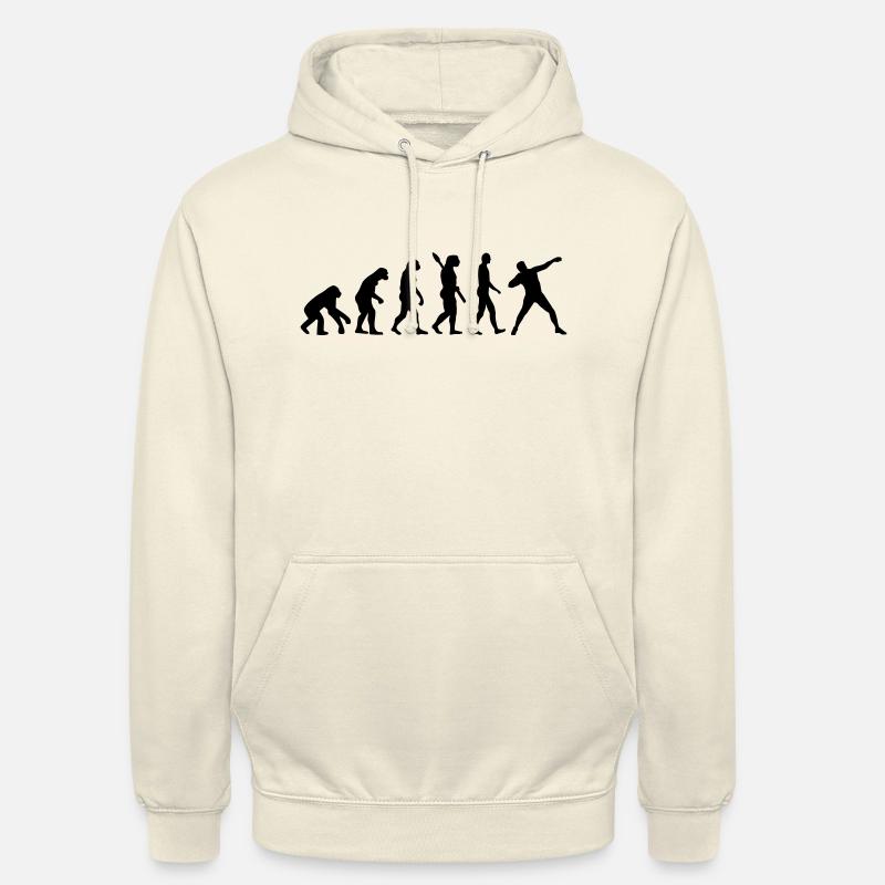 Évolution Lancer du poids - Sweat-shirt à capuche unisexe - vanille