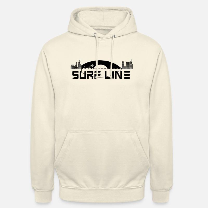 Surfline 3 Black version - Sweat-shirt à capuche unisexe - vanille