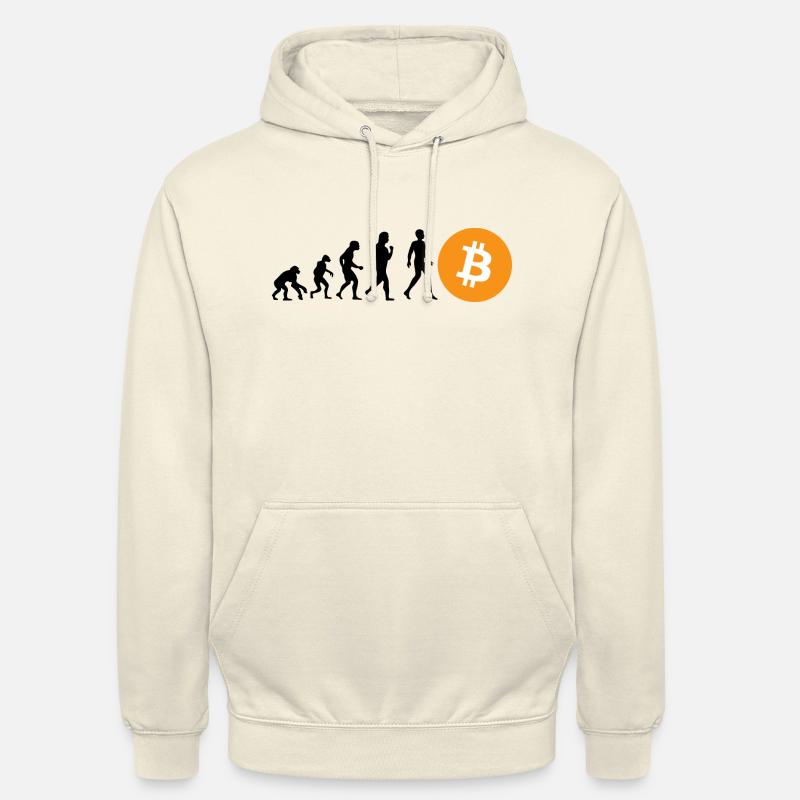 Krypto Evolution of BTC Bitcoin - Unisex Hoodie - Vanille-Milchshake