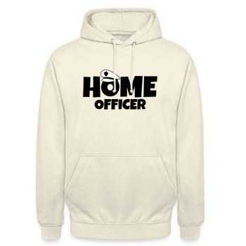 Home Officer - Unisex Hoodie - Vanille-Milchshake - Vorne - Alina (178cm) & Michal (187cm)