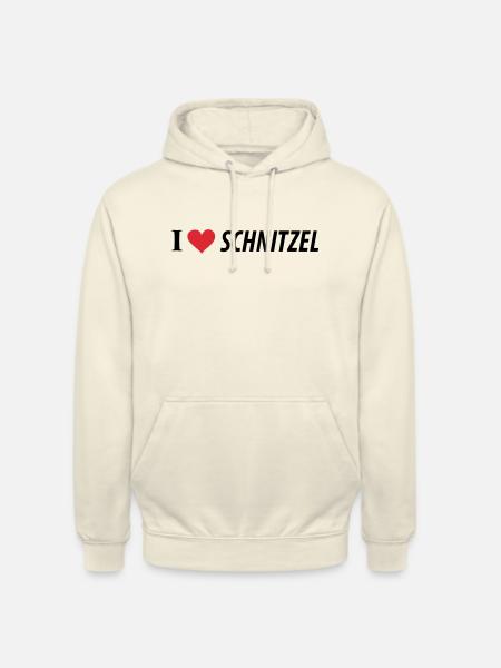 J'aime Schnitzel - Sweat-shirt à capuche unisexe - vanille