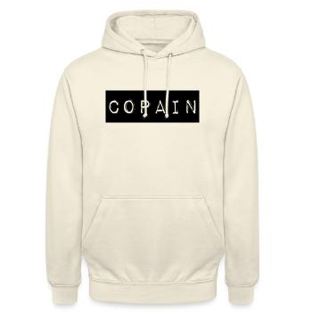 copain - Sweat-shirt à capuche unisexe - vanille - Devant - Alina (178cm) & Michal (187cm)