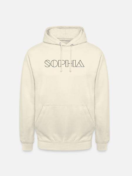 Name Sophia Modern Black - Unisex Hoodie - vanilla