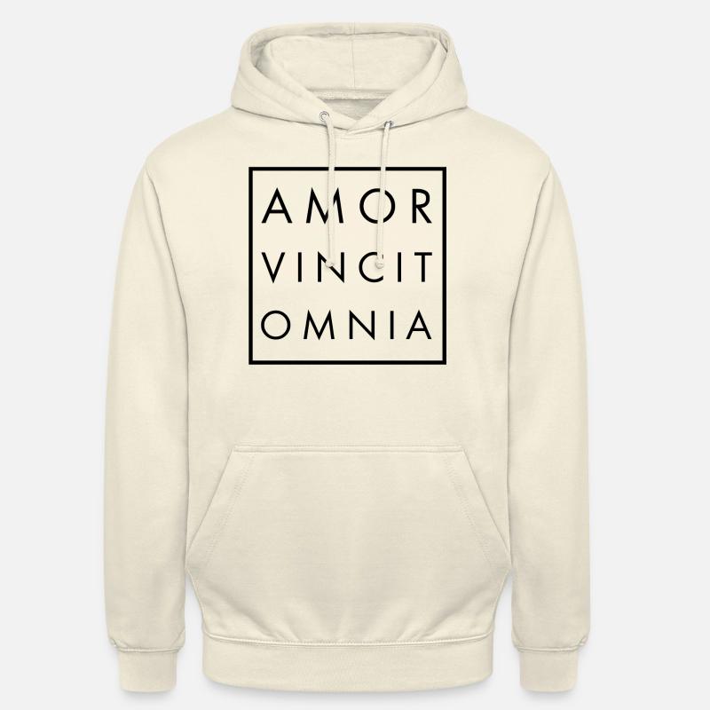 Amor gagner omnia N - Sweat-shirt à capuche unisexe - vanille