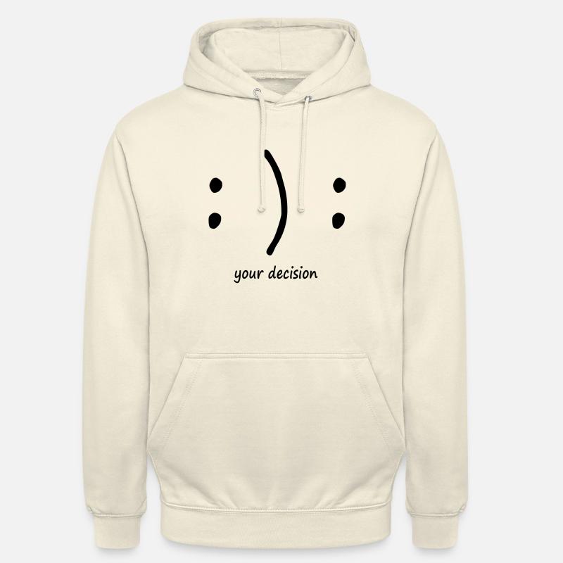 glücklich oder traurig? Emotionen Smiley - Unisex Hoodie - Vanille-Milchshake