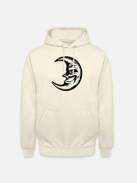 Evil Looking Crescent (Black) - Unisex Hoodie - vanilla