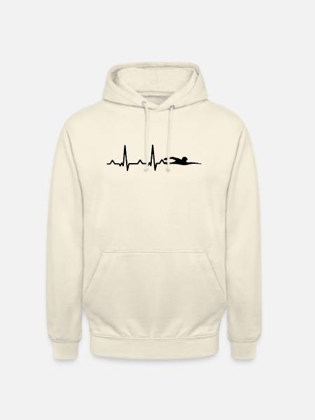 Schwimmen im Herzen - Unisex Hoodie - Vanille-Milchshake