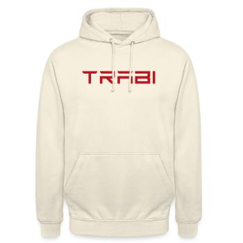 TRABI - lustig - Nostalgie - Unisex Hoodie - Vanille-Milchshake - Vorne - Alina (178cm) & Michal (187cm)