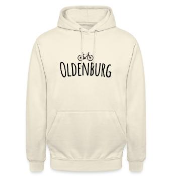 Vélo Oldenburg - Sweat-shirt à capuche unisexe - vanille - Devant - Alina (178cm) & Michal (187cm)