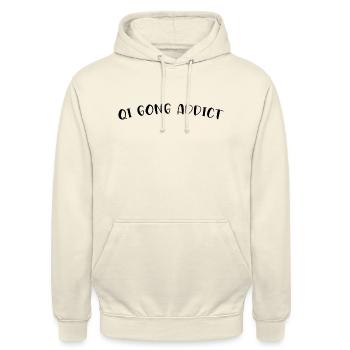 Tee shirt qi gong homme - Sweat-shirt à capuche unisexe - vanille - Devant - Alina (178cm) & Michal (187cm)