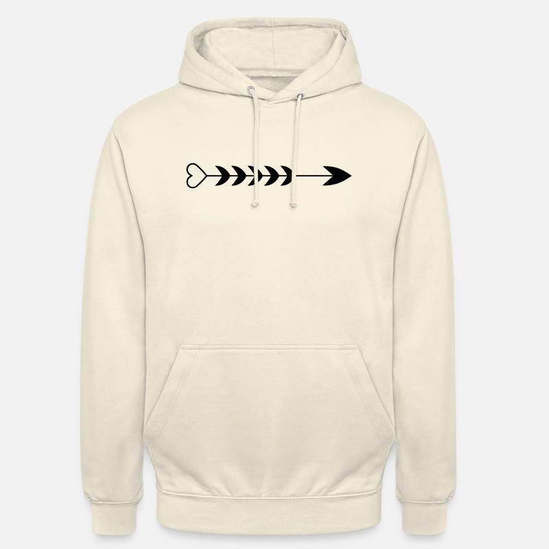 Flèche coeur - Sweat-shirt à capuche unisexe - vanille
