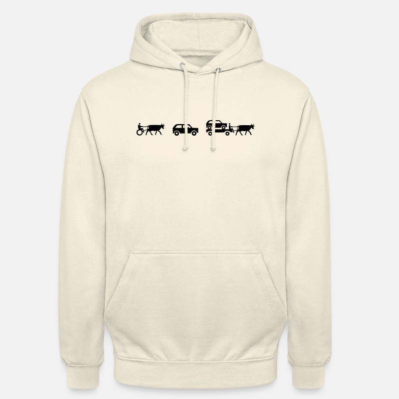 evolution of mobility - Sweat-shirt à capuche unisexe - vanille