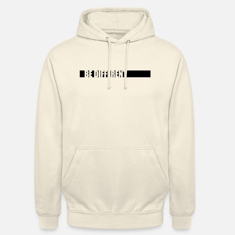Soyez différent Logo Design - Sweat-shirt à capuche unisexe - vanille