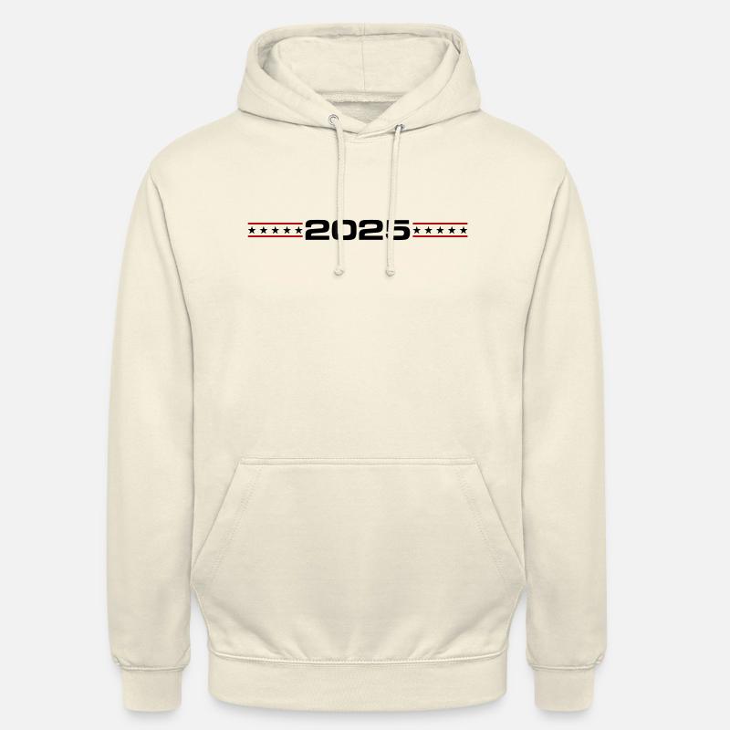Année 2025 - Sweat-shirt à capuche unisexe - vanille