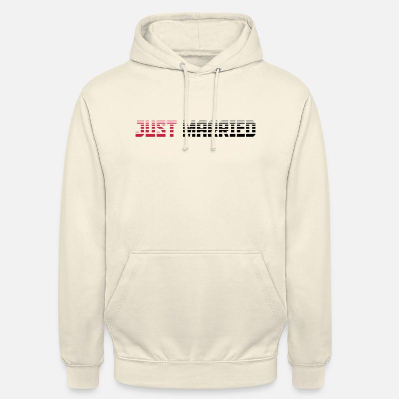 Just Married Text Logo Design - Unisex Hoodie - Vanille-Milchshake