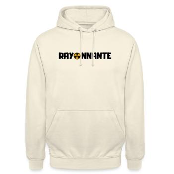 rayonnante - cadeau manip radio original - Sweat-shirt à capuche unisexe - vanille - Devant - Alina (178cm) & Michal (187cm)