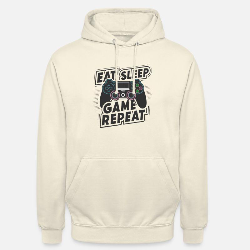 Manger, dormir, jouer, répéter - Sweat-shirt à capuche unisexe - vanille