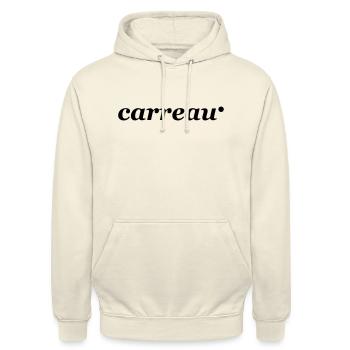carreau sur place - Unisex Hoodie - Vanille-Milchshake - Vorne - Alina (178cm) & Michal (187cm)