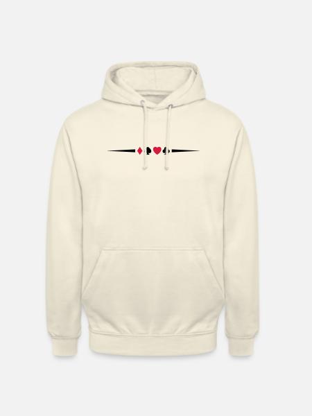 poker_symbol_design_2 - Sweat-shirt à capuche unisexe - vanille