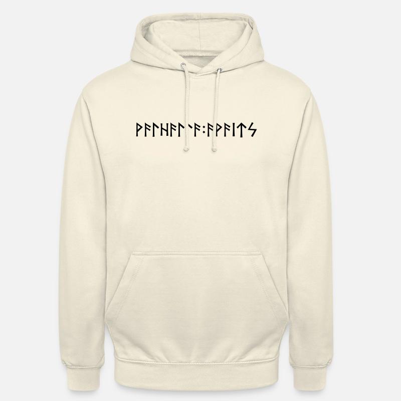 Walhalla Awaits - Rune écrit - Sweat-shirt à capuche unisexe - vanille