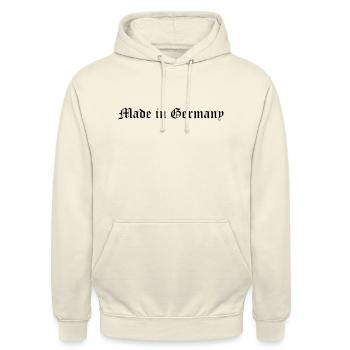 Made in Germany - Unisex Hoodie - Vanille-Milchshake - Vorne - Alina (178cm) & Michal (187cm)