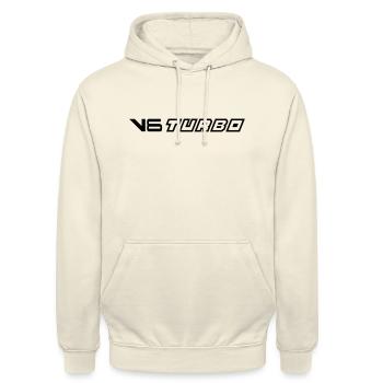 v6 turbo - macht Spaß - Unisex Hoodie - Vanille-Milchshake - Vorne - Alina (178cm) & Michal (187cm)