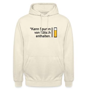 Kann Spuren von Kölsch enthalten - Unisex Hoodie - Vanille-Milchshake - Vorne - Alina (178cm) & Michal (187cm)