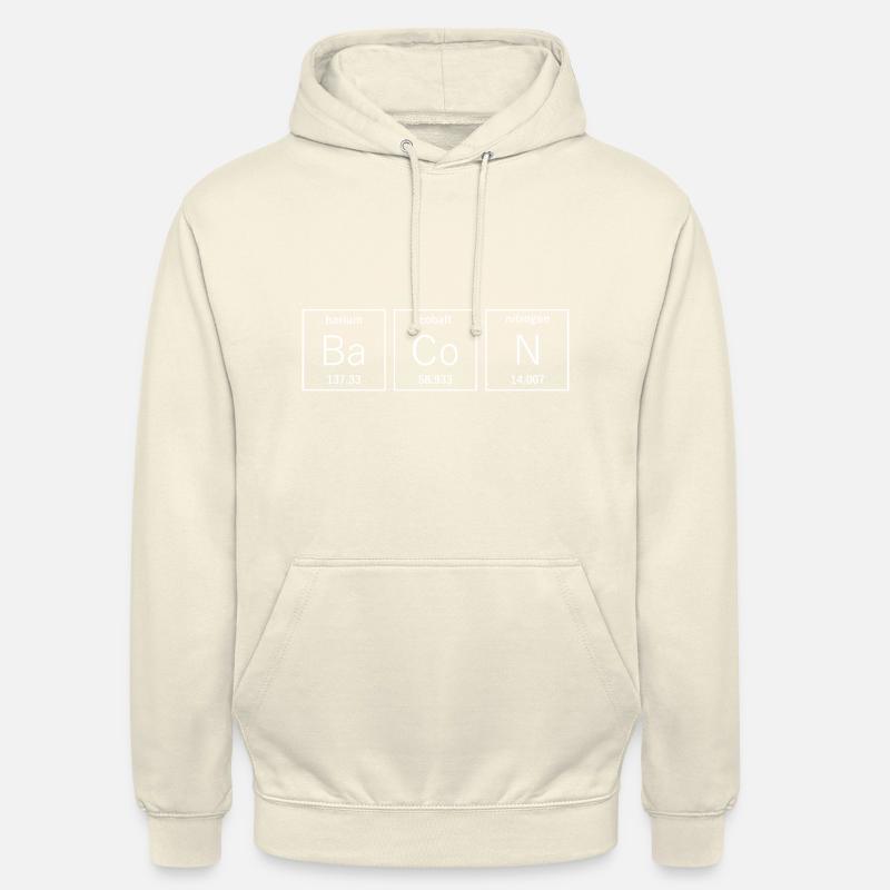 Bacon als Elementsymbol - Unisex Hoodie - Vanille-Milchshake