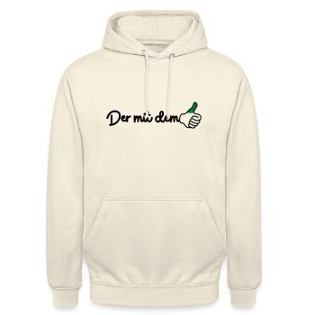 Der mit dem grünen Daumen - Unisex Hoodie - Vanille-Milchshake - Vorne - Alina (178cm) & Michal (187cm)