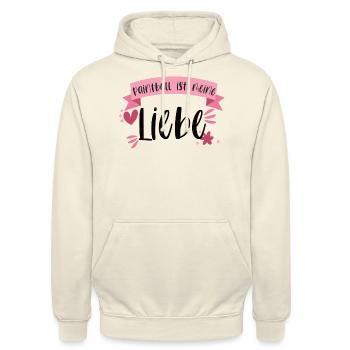 Paintball Paintballer Gotcha Liebe Geschenk - Unisex Hoodie - Vanille-Milchshake - Vorne - Alina (178cm) & Michal (187cm)