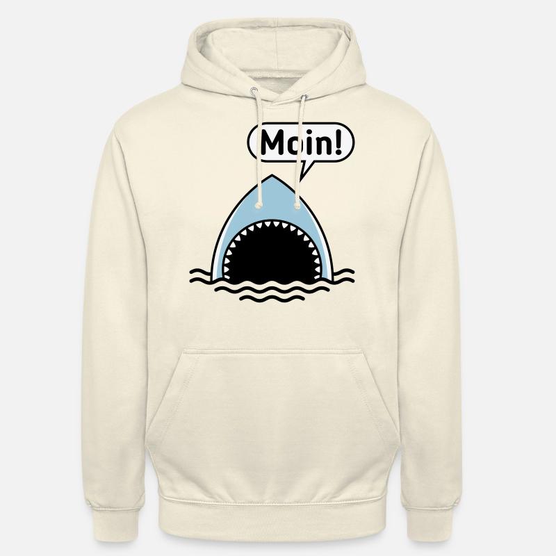 Moin! (Hai / Haifisch / Sprechblase / Comic) - Unisex Hoodie - Vanille-Milchshake