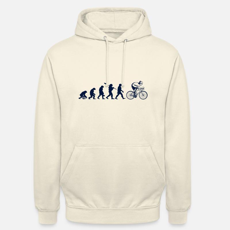 Evolution du cyclisme - Sweat-shirt à capuche unisexe - vanille
