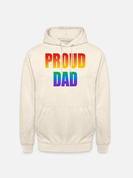 Stolzer Papa schwuler Regenbogen - Unisex Hoodie - Vanille-Milchshake