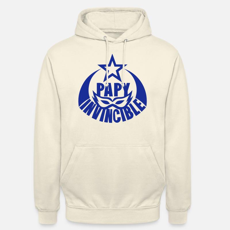 papy invincible masque logo - Sweat-shirt à capuche unisexe - vanille
