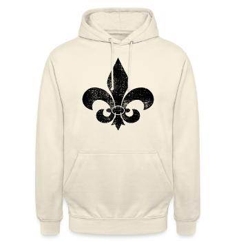 FLEUR DE LIS - Sweat-shirt à capuche unisexe - vanille - Devant - Alina (178cm) & Michal (187cm)